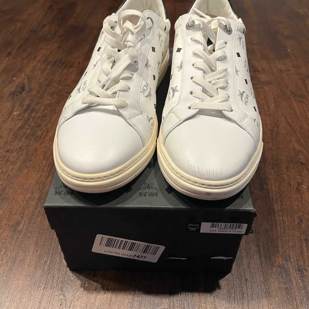MCM White Patterned Sneakers